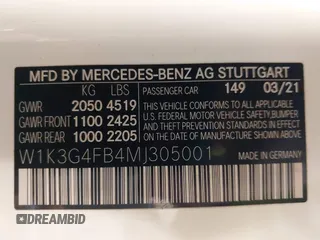 2021 Mercedes-Benz A 220 z VIN W1K3G4FB4MJ305001, wystawiony jako IAAI lot #41755631 z przebiegiem 74 322 mil mil oraz . Historia ofert i sprzedaży dostępna na DreamBid. Obrazek 9.