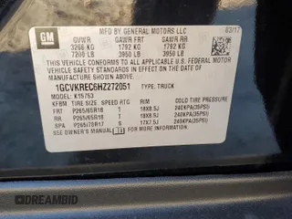 2017 Chevrolet Silverado 1500 LT with VIN 1GCVKREC6HZ272051, listed as a Copart auction lot 88498625 with 83,837 mi miles and Salvage Title. Bid and sale history available at DreamBid. Image 15.