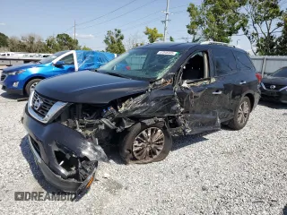 2019 Nissan Pathfinder S z VIN 5N1DR2MNXKC607903, wystawiony jako Copart lot #57048305 z przebiegiem Nie podano mil oraz Nie do naprawy • Non repairable. Historia ofert i sprzedaży dostępna na DreamBid. Obrazek 1.