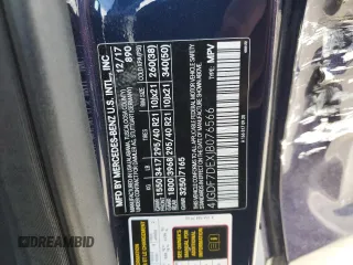 2018 Mercedes-Benz GLS 550 with VIN 4JGDF7DEXJB076566, listed as a Copart auction lot 68978794 with 59,937 mi miles and Salvage Title. Bid and sale history available at DreamBid. Image 13.