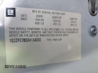 2008 Pontiac G6 1SV Value Leader z VIN 1G2ZF57B584134330, wystawiony jako IAAI lot #42176463 z przebiegiem 148 840 mil mil oraz . Historia ofert i sprzedaży dostępna na DreamBid. Obrazek 9.