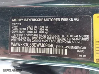 2013 MINI Cooper Countryman with VIN WMWZB3C58DWM09440, listed as a IAAI auction lot 41696396 with 52,930 mi miles. Bid and sale history available at carsss.com. Image 9.