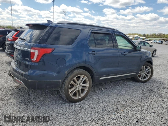 2017 Ford Explorer XLT with VIN 1FM5K8D87HGA74576, listed as a Copart auction lot 52986425 with Not Provided miles and Salvage Title. Bid and sale history available at DreamBid. Image 3.