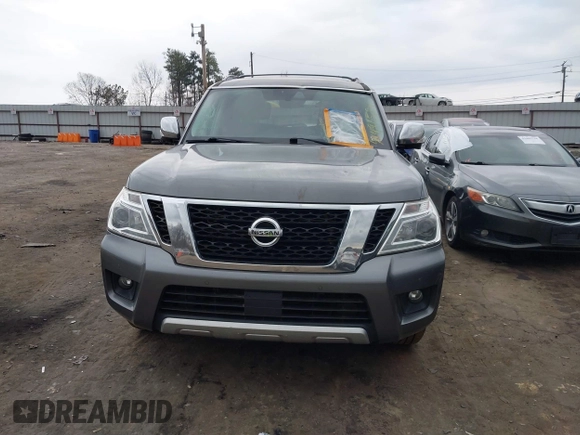 2018 Nissan Armada Platinum with VIN JN8AY2NF2J9333369, listed as a IAAI auction lot 41491584 with 124,048 mi miles. Bid and sale history available at carsss.com. Image 12.
