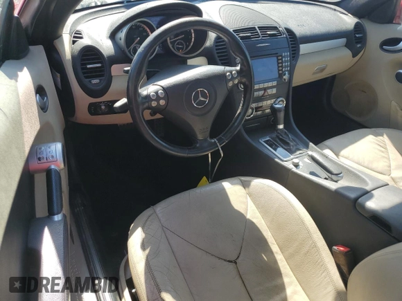 2005 Mercedes-Benz SLK 230/320 with VIN WDBWK56F35F038791, listed as a Copart auction lot 57413275 with 122,712 mi miles and Clean title. Bid and sale history available at DreamBid. Image 8.