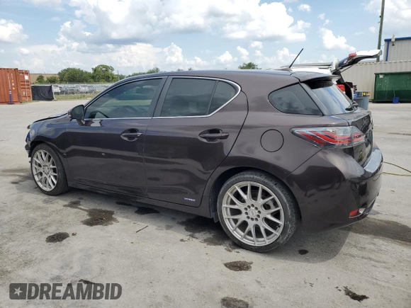 2012 Lexus CT 200h z VIN JTHKD5BH2C2056140, wystawiony jako Copart lot #58733315 z przebiegiem 182 139 mil mil oraz Szkoda całkowita • Salvage title. Historia ofert i sprzedaży dostępna na DreamBid. Obrazek 2.