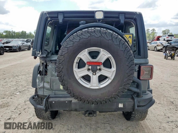 2022 Jeep Wrangler Unlimited Willys Sport with VIN 1C4HJXDMXNW158534, listed as a Copart auction lot 62179995 with 66,947 mi miles and Salvage title. Bid and sale history available at DreamBid. Image 6.