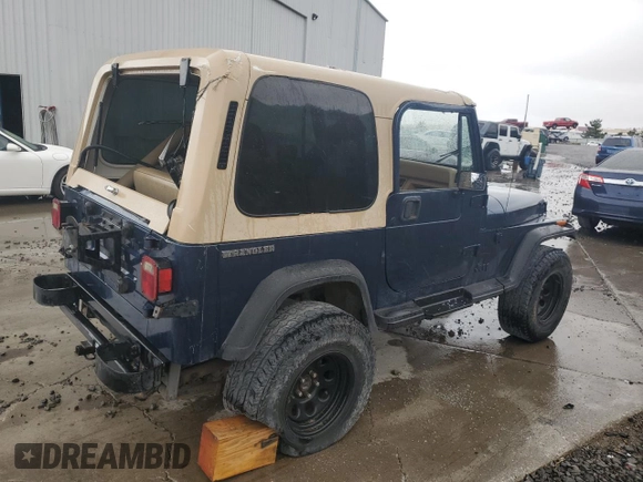 1991 Jeep Wrangler with VIN 2J4FY29S3MJ108717, listed as a Copart auction lot 75059044 with 202,413 mi miles and Salvage Title. Bid and sale history available at carsss.com. Image 3.