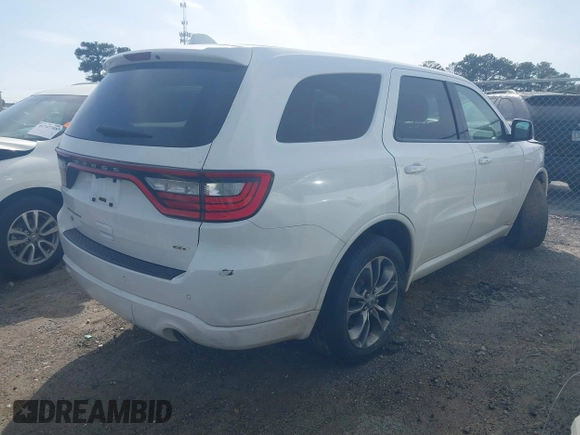 2019 Dodge Durango GT Plus with VIN 1C4RDJDG6KC691545, listed as a IAAI auction lot 41744250 with 108,422 mi miles and . Bid and sale history available at DreamBid. Image 4.