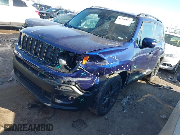 2017 Jeep Renegade Latitude with VIN ZACCJABB8HPF52446, listed as a IAAI auction lot 41406812 with 122,467 mi miles and . Bid and sale history available at DreamBid. Image 19.
