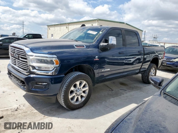 2023 Ram 2500 Laramie with VIN 3C6UR5FL8PG614782, listed as a Copart auction lot 50772975 with 23,764 mi miles and Salvage Title. Bid and sale history available at carsss.com. Image 1.