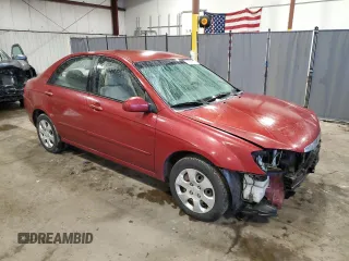 2009 Kia Spectra EX with VIN KNAFE222595647822, listed as a Copart auction lot 72515854 with 167,102 mi miles and Salvage Title. Bid and sale history available at carsss.com. Image 4.