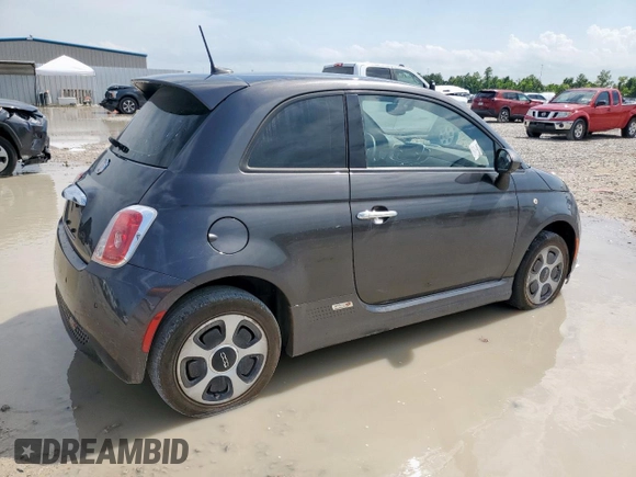 2017 FIAT 500e with VIN 3C3CFFGE2HT575834, listed as a Copart auction lot 59635625 with 41,405 mi miles and Clean title. Bid and sale history available at DreamBid. Image 3.