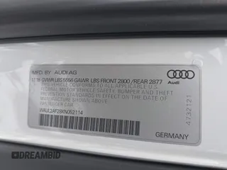 2019 Audi A6 Premium Plus with VIN WAUL2AF28KN052114, listed as a IAAI auction lot 41532304 with 29,252 mi miles. Bid and sale history available at carsss.com. Image 9.