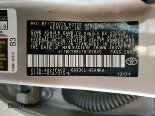 2007 Toyota Avalon XL with VIN 4T1BK36B47U167845, listed as a Copart auction lot 52461915 with 69,602 mi miles and Salvage Title. Bid and sale history available at carsss.com. Image 12.