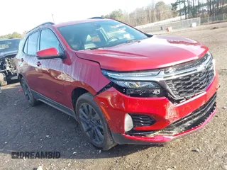 2022 Chevrolet Equinox RS with VIN 3GNAXMEV7NS185263, listed as a IAAI auction lot 41207297 with 42,603 mi miles and . Bid and sale history available at DreamBid. Image 1.