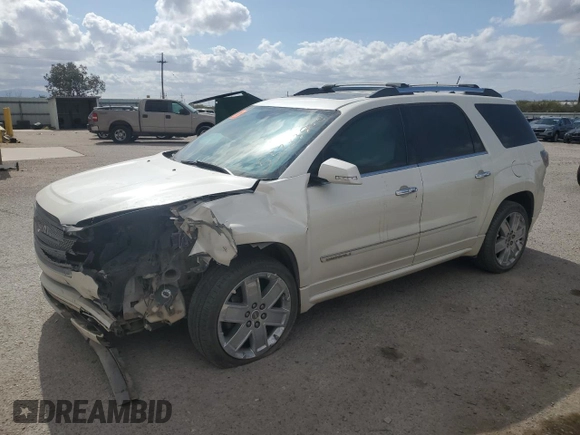 2013 GMC Acadia Denali z VIN 1GKKVTKD5DJ171794, wystawiony jako Copart lot #55783905 z przebiegiem Nie podano mil oraz Szkoda całkowita • Salvage title. Historia ofert i sprzedaży dostępna na DreamBid. Obrazek 1.