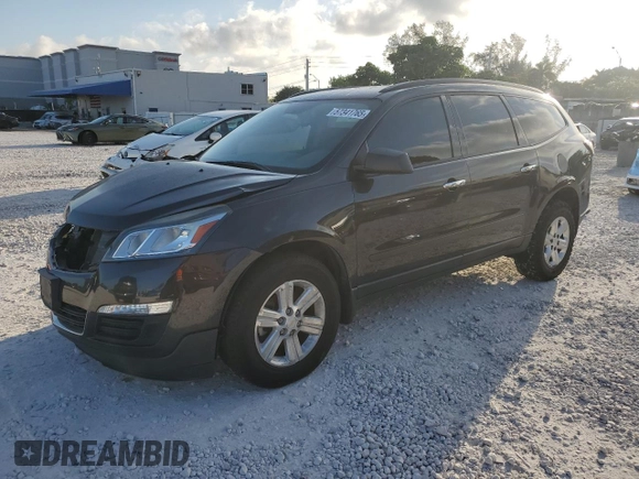 2017 Chevrolet Traverse LS with VIN 1GNKVFED7HJ107374, listed as a Copart auction lot 57341765 with 91,907 mi miles and Salvage title. Bid and sale history available at DreamBid. Image 1.