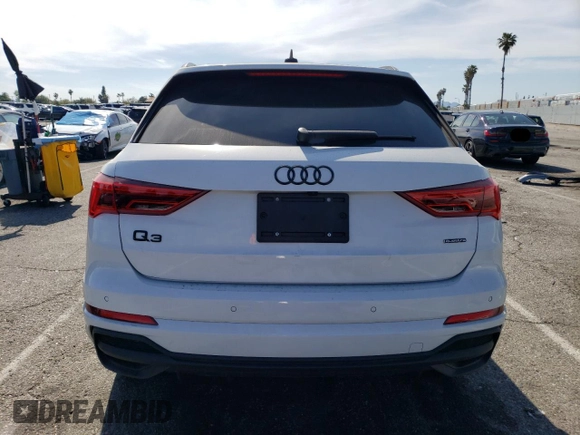 2023 Audi Q3 with VIN WA1DEDF31P1019148, listed as a Copart auction lot 61859284 with 28,560 mi miles and Clean title. Bid and sale history available at DreamBid. Image 6.