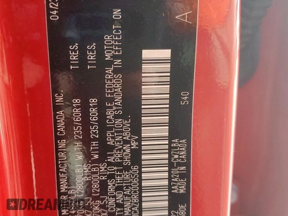 2024 Lexus NX 250 с VIN 2T2ADCAZ8RC006506, выставлен на аукционе Copart как лот 61543045 с пробегом 55 161 миль миль и На запчасти • Non repairable. История ставок и продаж доступна на DreamBid. Изображение 13.