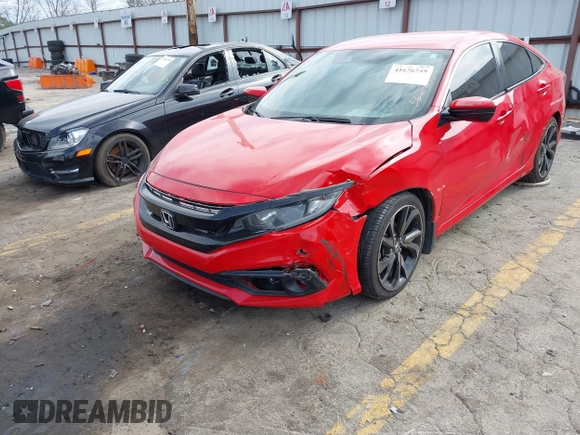 2020 Honda Civic Sedan Sport with VIN 2HGFC2F8XLH562743, listed as a IAAI auction lot 41676749 with 137,890 mi miles. Bid and sale history available at carsss.com. Image 6.