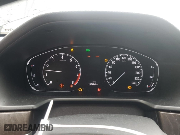 2019 Honda Accord Touring with VIN 1HGCV2F90KA801977, listed as a Copart auction lot 58150085 with 155,404 mi miles and Salvage title. Bid and sale history available at DreamBid. Image 9.