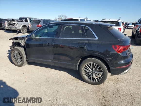 2022 Audi Q3 Premium with VIN WA1AUCF33N1019293, listed as a Copart auction lot 82408964 with 23,620 mi miles and Salvage Title. Bid and sale history available at carsss.com. Image 2.