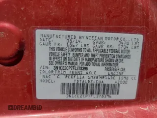 2015 Nissan Note SV with VIN 3N1CE2CP7FL378396, listed as a Copart auction lot 54050065 with 152,105 mi miles and Salvage Title. Bid and sale history available at DreamBid. Image 12.