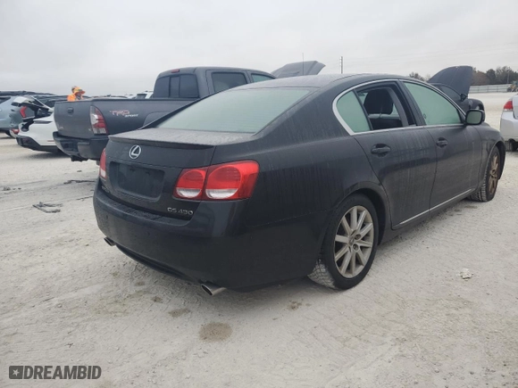 2006 Lexus GS 430 with VIN JTHBN96S765000563, listed as a Copart auction lot 75166144 with 0 mi miles and Salvage Title. Bid and sale history available at carsss.com. Image 3.