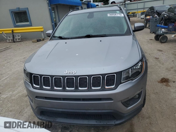 2019 Jeep Compass Latitude with VIN 3C4NJCBB1KT636757, listed as a Copart auction lot 56056115 with 81,847 mi miles and Salvage title. Bid and sale history available at DreamBid. Image 5.