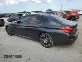 2017 BMW 5 Series 540i with VIN WBAJE5C37HG914805, listed as a Copart auction lot 50721455 with 56,668 mi miles and Salvage Title. Bid and sale history available at carsss.com. Image 2.