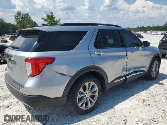 2023 Ford Explorer XLT with VIN 1FMSK7DH6PGA48191, listed as a Copart auction lot 62588395 with 24,383 mi miles and Salvage title. Bid and sale history available at DreamBid. Image 3.