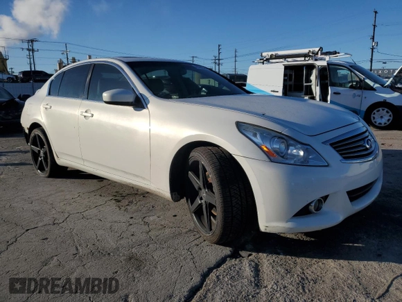 2013 Infiniti G37 x with VIN JN1CV6AR2DM766439, listed as a Copart auction lot 46060045 with 136,844 mi miles and Salvage Title. Bid and sale history available at DreamBid. Image 4.