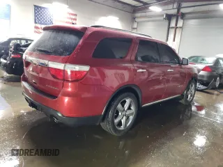 2011 Dodge Durango Citadel with VIN 1D4SE5GTXBC645377, listed as a Copart auction lot 47689395 with 112,710 mi miles and Salvage Title. Bid and sale history available at carsss.com. Image 3.