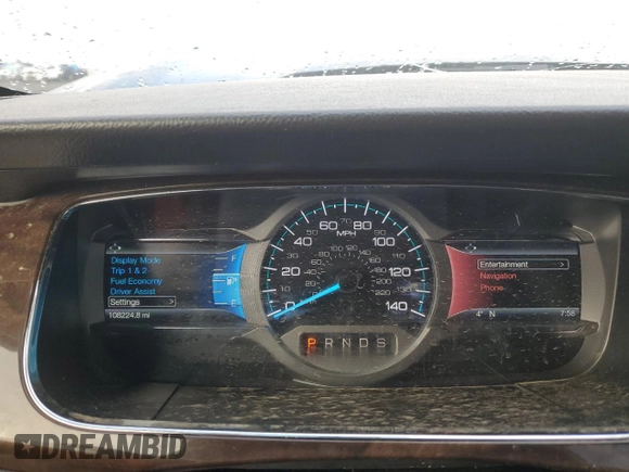 2017 Ford Taurus Limited with VIN 1FAHP2J88HG102721, listed as a Copart auction lot 77889724 with 108,224 mi miles and Salvage Title. Bid and sale history available at DreamBid. Image 9.