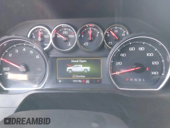 2019 Chevrolet Silverado 1500 LT with VIN 3GCUYDED6KG169399, listed as a IAAI auction lot 41724992 with 191,196 mi miles. Bid and sale history available at carsss.com. Image 7.