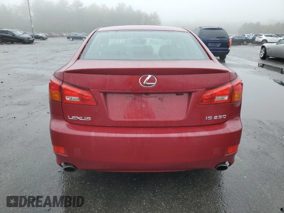 2006 Lexus IS 250 with VIN JTHBK262X65013954, listed as a Copart auction lot 55437155 with 158,395 mi miles and Clean Title. Bid and sale history available at DreamBid. Image 6.