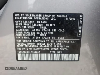 2020 Volkswagen Atlas SE with VIN 1V23C2CA3LC201607, listed as a Copart auction lot 83994094 with Not provided miles and Salvage title. Bid and sale history available at DreamBid. Image 16.
