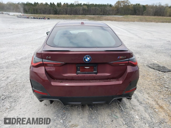 2023 BMW i4 M50 with VIN WBY33AW02PFP07866, listed as a Copart auction lot 45593383 with 1,245 mi miles. Bid and sale history available at carsss.com. Image 6.