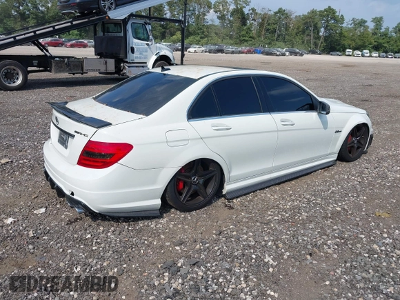 2012 Mercedes-Benz C 63 AMG with VIN WDDGF7HB3CA657178, listed as a IAAI auction lot 40203893 with 91,295 mi miles and . Bid and sale history available at carsss.com. Image 4.