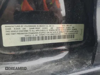 2008 Volkswagen Jetta SE с VIN 3VWRZ71K18M034394, выставлен на аукционе Copart как лот 52731305 с пробегом 150 880 миль миль и Списание • Salvage title. История ставок и продаж доступна на DreamBid. Изображение 12.