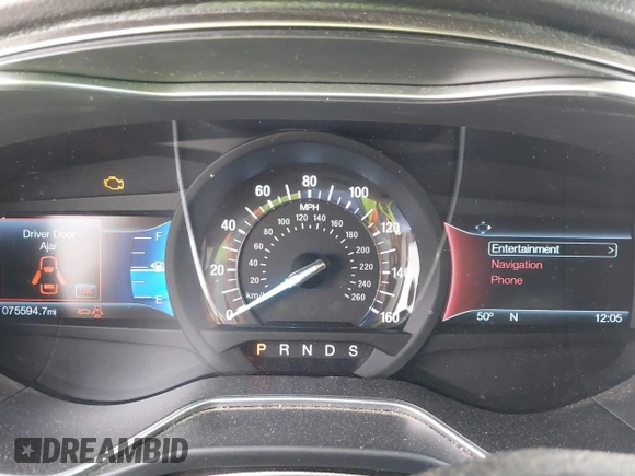 2017 Ford Fusion SE with VIN 3FA6P0H90HR189968, listed as a IAAI auction lot 41906139 with 75,594 mi miles and . Bid and sale history available at carsss.com. Image 7.