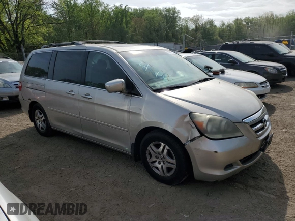 2006 Honda Odyssey EX-L with VIN 5FNRL38776B036795, listed as a Copart auction lot 53665215 with 0 mi miles and Salvage Title. Bid and sale history available at carsss.com. Image 4.