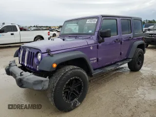 2018 Jeep Wrangler JK Unlimited Sport S with VIN 1C4BJWDG7JL907716, listed as a Copart auction lot 41833105 with 64,279 mi miles and Salvage Title. Bid and sale history available at carsss.com. Image 1.