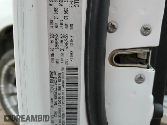 2016 Ram 1500 Big Horn with VIN 1C6RR7LT6GS329819, listed as a Copart auction lot 54705255 with 187,289 mi miles and Clean title. Bid and sale history available at DreamBid. Image 12.