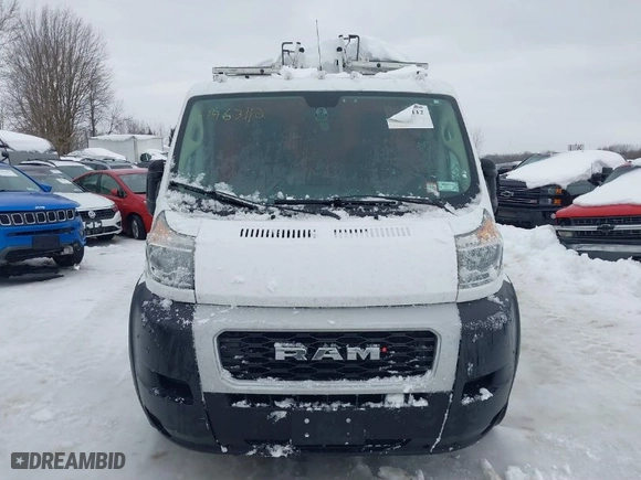 2019 Ram ProMaster Cargo Van with VIN 3C6TRVAG0KE516405, listed as a IAAI auction lot 41463112 with 144,320 mi miles. Bid and sale history available at carsss.com. Image 12.