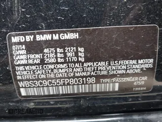 2015 BMW M3 with VIN WBS3C9C55FP803198, listed as a IAAI auction lot 41778014 with 45,367 mi miles and . Bid and sale history available at DreamBid. Image 9.