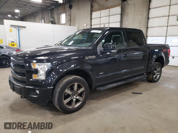 2015 Ford F-150 XLT with VIN 1FTEW1EG4FFA01013, listed as a Copart auction lot 54373495 with 132,401 mi miles and Salvage Title. Bid and sale history available at carsss.com. Image 1.