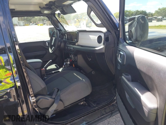 2024 Jeep Wrangler Sport S with VIN 1C4PJXDG7RW325735, listed as a IAAI auction lot 41309348 with 3,577 mi miles and . Bid and sale history available at DreamBid. Image 5.