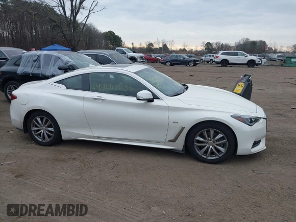 2018 Infiniti Q60 Luxe with VIN JN1EV7EL9JM392962, listed as a IAAI auction lot 41307185 with 58,280 mi miles and . Bid and sale history available at DreamBid. Image 13.